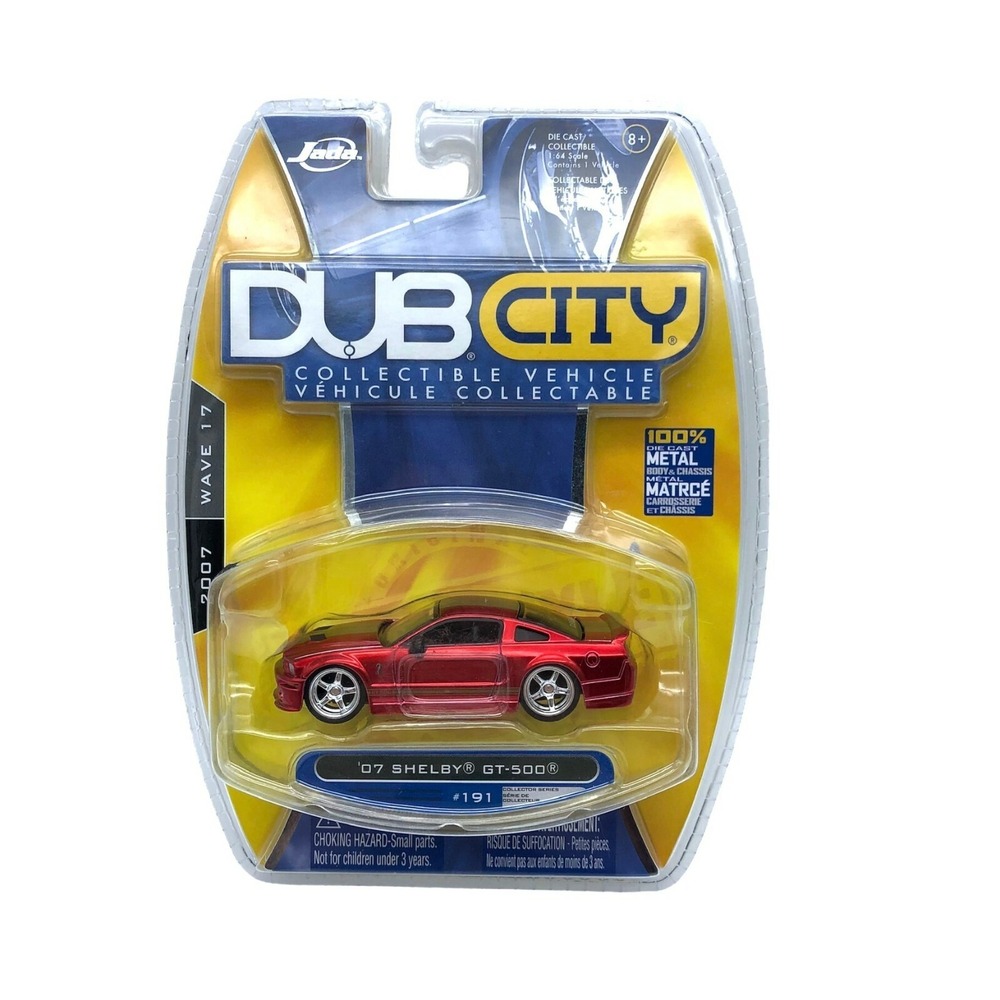 Jada Dub City 2007 '07 Ford Shelby GT-500 Car Red Diecast Rubber Tire 1/64 Scale
